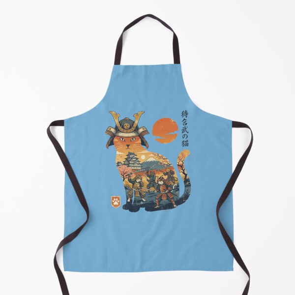 Item preview, Outlined Cat Art Samurai Japanese Cat Funny Cat Ninja  designed and sold by Milasneeze.