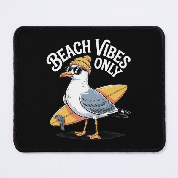 Item preview, Beach Vibes Only Funny Surfing Seagull Summer Beach Design designed and sold by The craft.