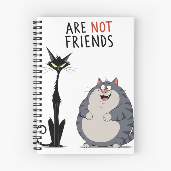 Item preview, Skinny Long Cat vs Fat Cat Cartoon designed and sold by Jandedan.