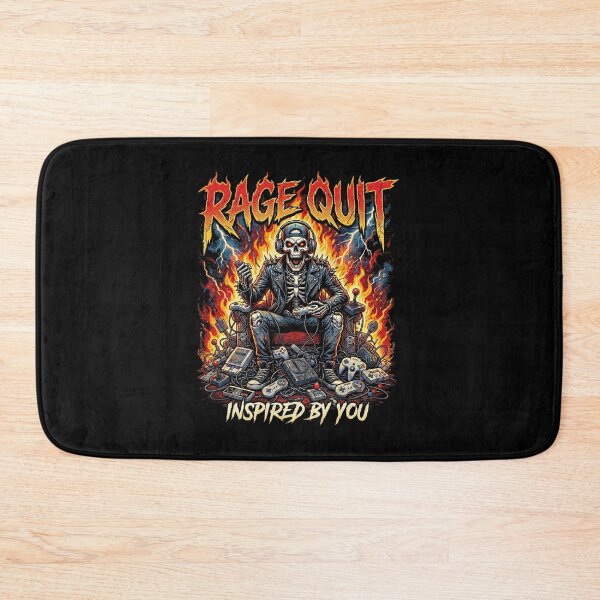 Item preview, Rage Quit Retro Gamer Skeleton Heavy Metal Graphic designed and sold by InspireByYou™.