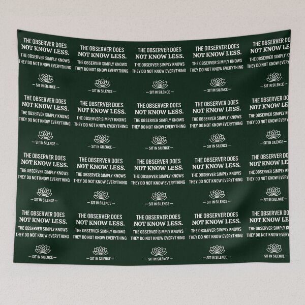 Item preview, The Observer Knows Minimalistic Quote—Soft Stillness.  designed and sold by SitInSilence24.