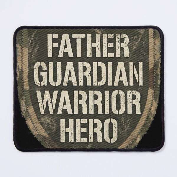Item preview, Father Guardian Warrior Hero Tactical Military Patch Father's Day designed and sold by TeNovaStudio.