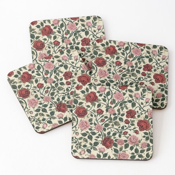Item preview, Vintage botanical pattern with roses designed and sold by Cozy Beam Studio.