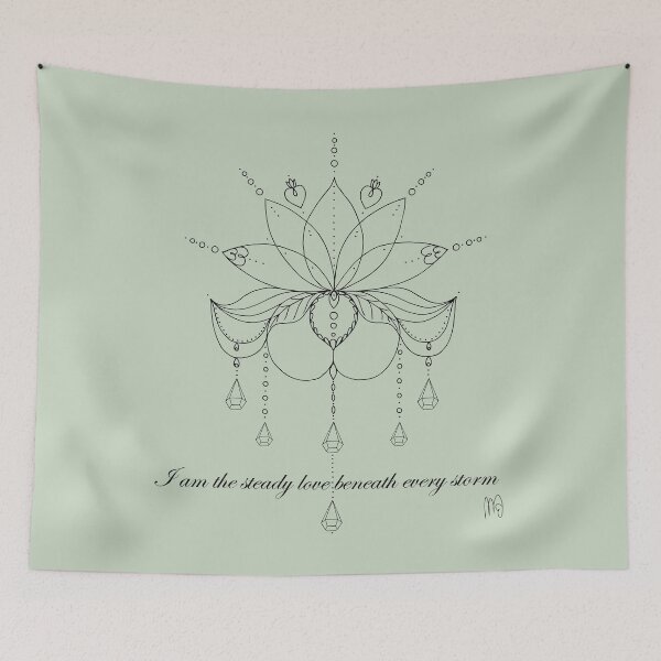 Item preview, Steady Lotus - Sage Whisper designed and sold by DancingMotifs.