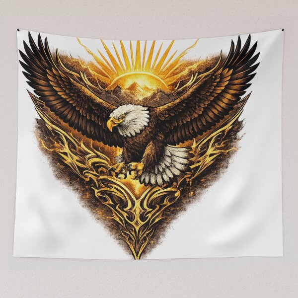 Item preview, Golden Tribal Eagle Emblem designed and sold by MCNovaStudio.