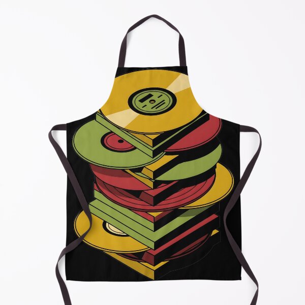 Item preview, Retro 70s Stacked Vinyl Records Geometric Art designed and sold by EKHOAISTORE.