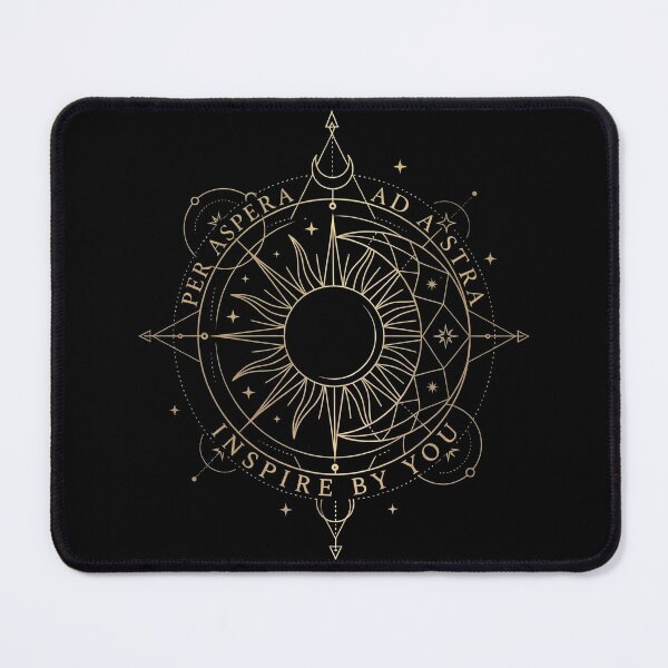 Item preview, Per Aspera Ad Astra Celestial Sun Moon Gold Sacred Geometry designed and sold by InspireByYou™.