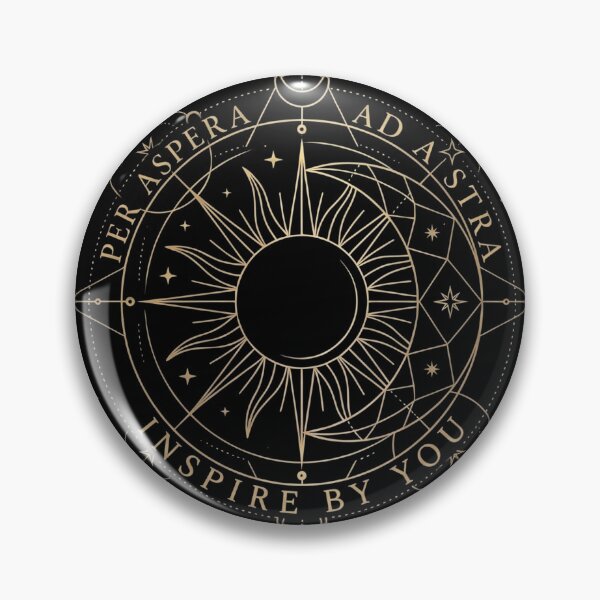 Artikelvorschau, Per Aspera Ad Astra Celestial Sun Moon Gold Sacred Geometry entworfen und verkauft von InspireByYou™.