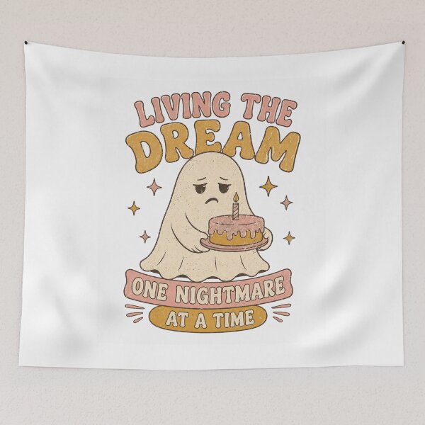 Item preview, Living The Dream One Nightmare At A Time Birthday Ghost designed and sold by Region.