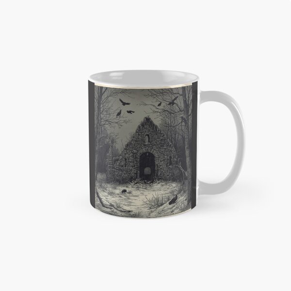 Item preview, Dark Nordic Ruins Ravens Gothic Winter Art designed and sold by FrostAndFang.