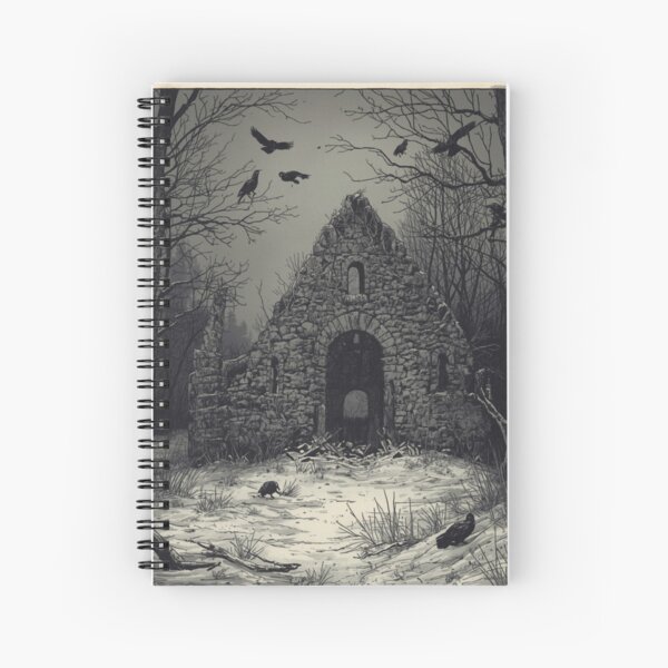 Item preview, Dark Nordic Ruins Ravens Gothic Winter Art designed and sold by FrostAndFang.