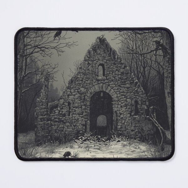 Item preview, Dark Nordic Ruins Ravens Gothic Winter Art designed and sold by FrostAndFang.