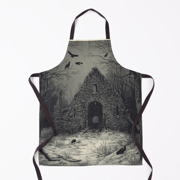 Item preview, Dark Nordic Ruins Ravens Gothic Winter Art designed and sold by FrostAndFang.