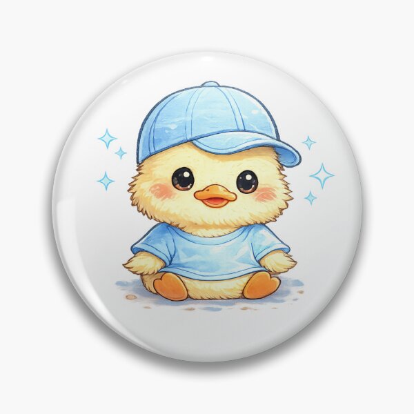 Item preview, Little Kawaii Blue Duckling designed and sold by KM Design.