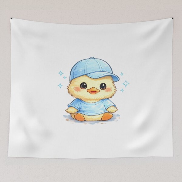Item preview, Little Kawaii Blue Duckling designed and sold by KM Design.