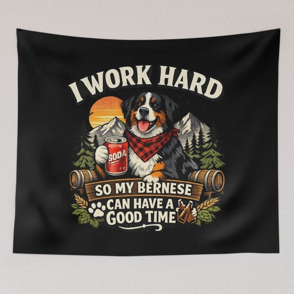 Item preview, I Work Hard So My Bernese Can Have a Good Time – Funny Mountain Dog Lover designed and sold by SidTastic .