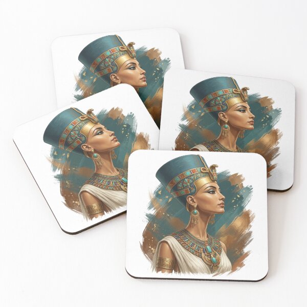 Item preview, Nefertiti Queen of Ancient Egypt | Elegant Egyptian Royalty Portrait Art designed and sold by Queen Cleopatra.