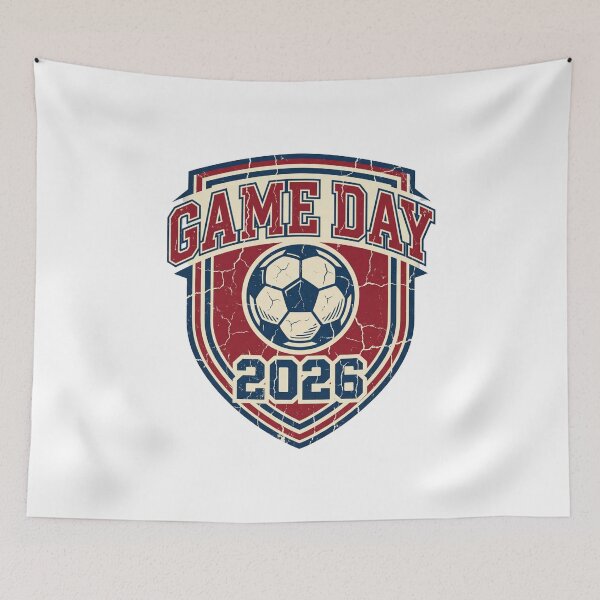 Item preview, Game Day 2026 Distressed Vintage Soccer Shield | Retro Football Fan Shirt Gift designed and sold by FashionFlairLab.