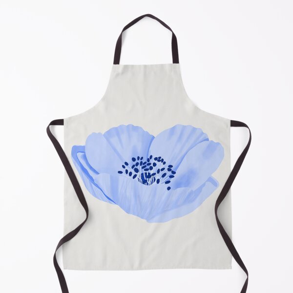 Item preview, Serenity Blue Vibrant Hand-Painted Anemone Botanical Flower Study designed and sold by altastudio.