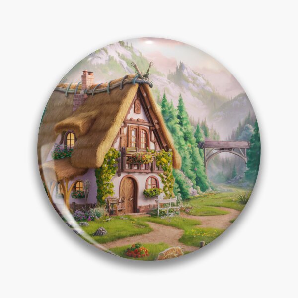 Item preview, A small house at the foot of the mountains. designed and sold by elegantpaterns.