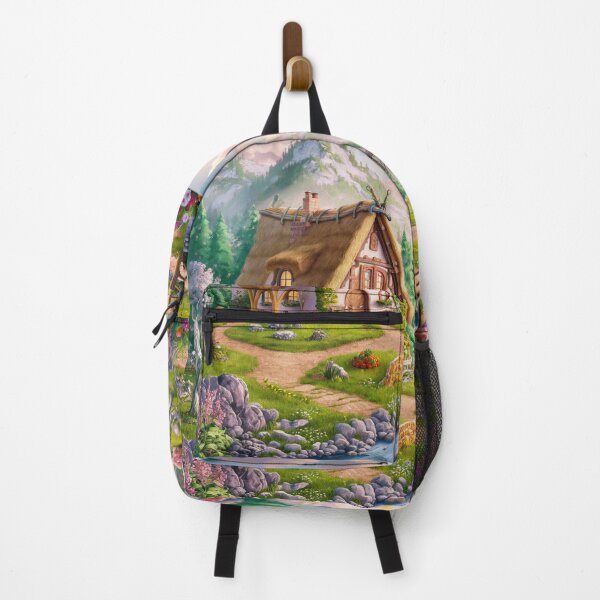Item preview, A small house at the foot of the mountains. designed and sold by elegantpaterns.