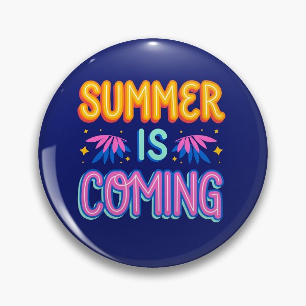 Item preview, Summer Is Coming Cute Retro Typography Tropical Palm Leaves designed and sold by SolutionsArt.