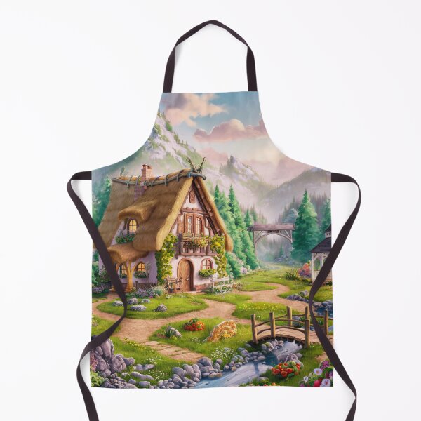 Item preview, A small house at the foot of the mountains. designed and sold by elegantpaterns.