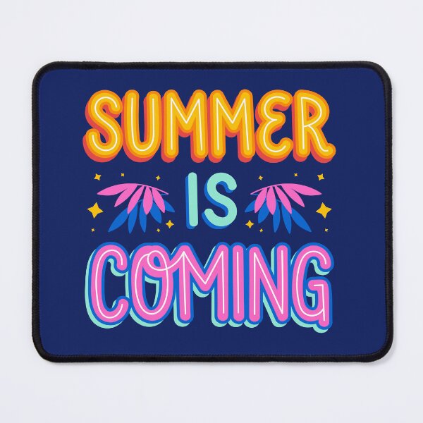 Item preview, Summer Is Coming Cute Retro Typography Tropical Palm Leaves designed and sold by SolutionsArt.