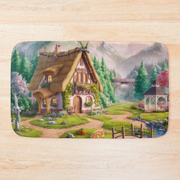 Item preview, A small house at the foot of the mountains. designed and sold by elegantpaterns.