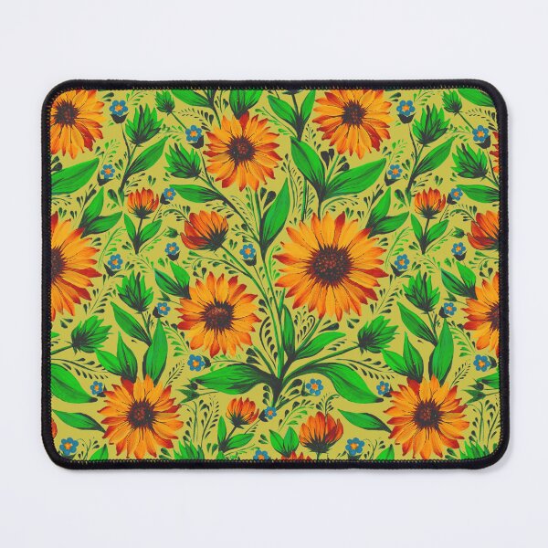Item preview, Sunflowers pattern Mustard designed and sold by Zenclover.