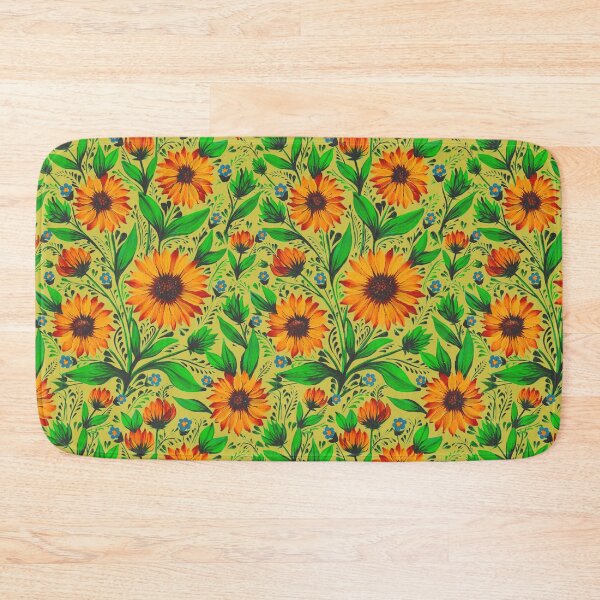 Item preview, Sunflowers pattern Mustard designed and sold by Zenclover.