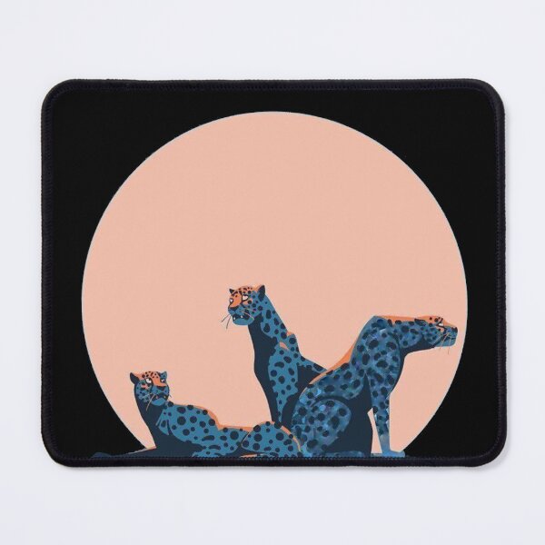 Item preview, Minimal Leopard Family Modern Wildlife Illustration Aesthetic Animal Art designed and sold by The craft.