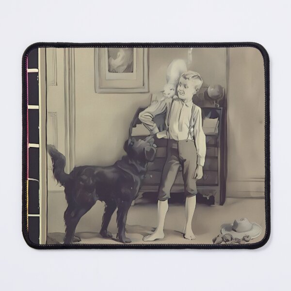 Item preview, Boy With Cat | Cat Art designed and sold by GammaRay.