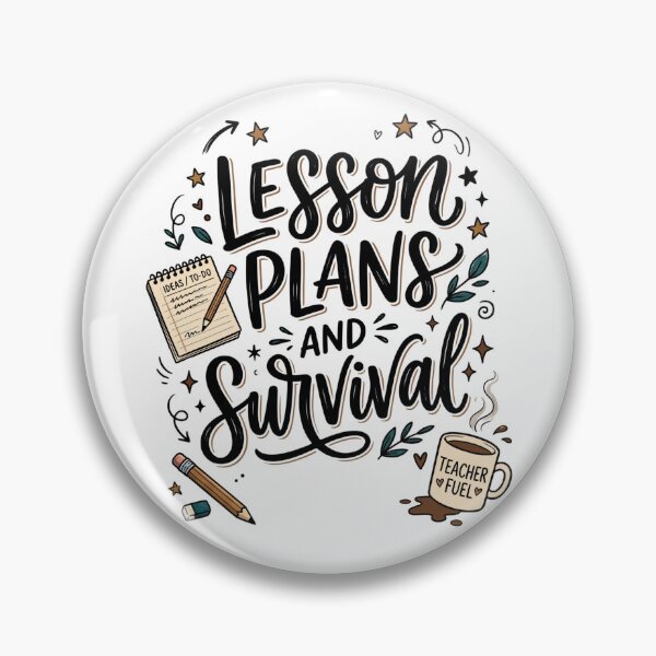 Item preview, Lesson Plans and Survival Funny Teacher Gift designed and sold by DesignedByMarty.