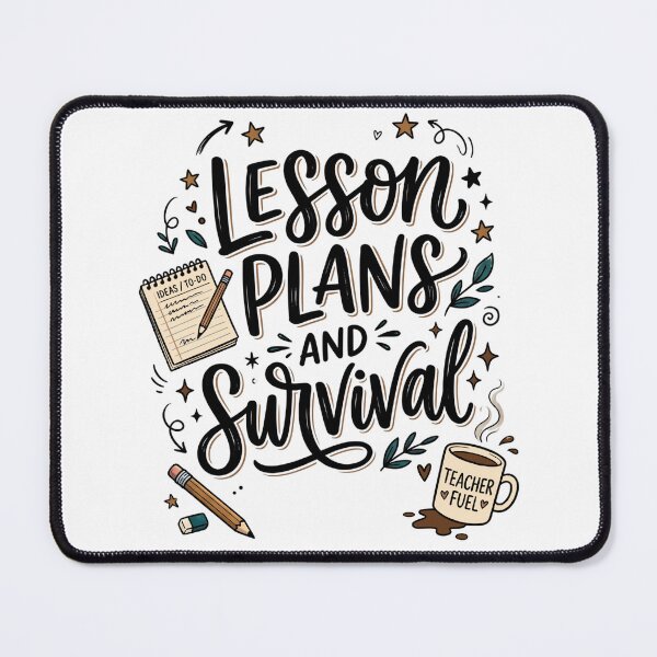 Item preview, Lesson Plans and Survival Funny Teacher Gift designed and sold by DesignedByMarty.