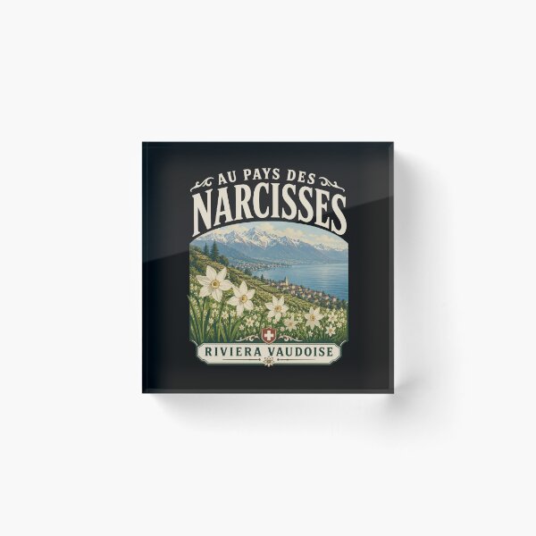 Item preview, Riviera Vaudoise Wild Narcissus Swiss Alps Art designed and sold by AntiqueImages.