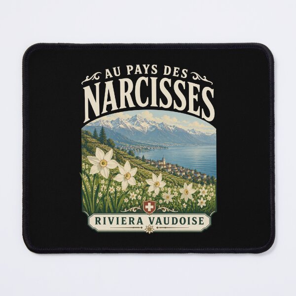 Item preview, Riviera Vaudoise Wild Narcissus Swiss Alps Art designed and sold by AntiqueImages.