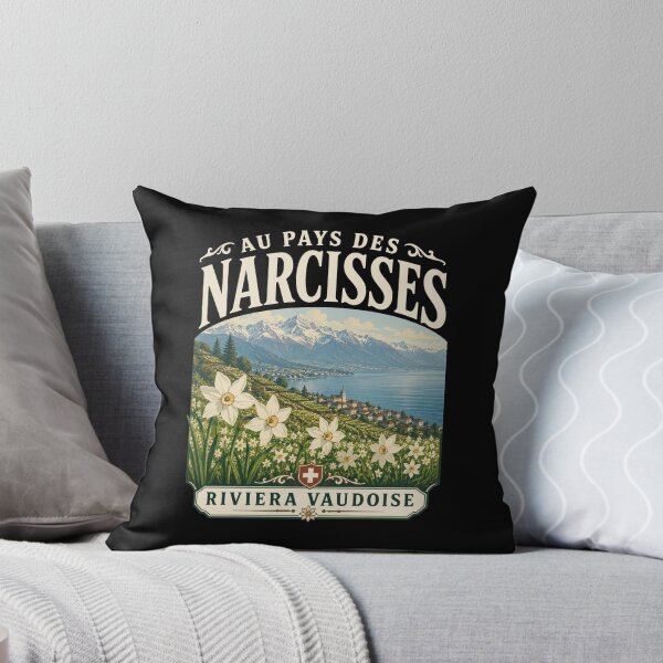 Item preview, Riviera Vaudoise Wild Narcissus Swiss Alps Art designed and sold by AntiqueImages.