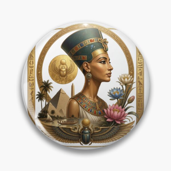 Item preview, Nefertiti Ancient Egypt Royal Queen | Egyptian Mythology and Pyramid Art designed and sold by Queen Cleopatra.