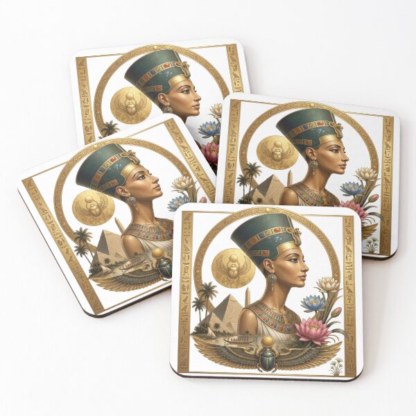 Item preview, Nefertiti Ancient Egypt Royal Queen | Egyptian Mythology and Pyramid Art designed and sold by Queen Cleopatra.