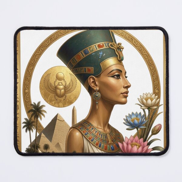 Item preview, Nefertiti Ancient Egypt Royal Queen | Egyptian Mythology and Pyramid Art designed and sold by Queen Cleopatra.