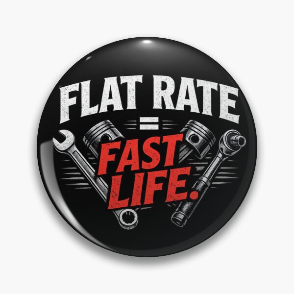 Item preview, Flat Rate Fast Life Mechanic Humor Design – Automotive Tech Joke Gift designed and sold by Ladys-Gents.