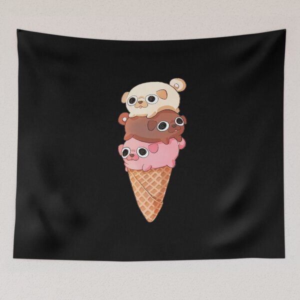 Item preview, Scoops Pug Meme Cartoon Gift, Scoops Pug Stickers & Magnets designed and sold by Marin ★★★★★.