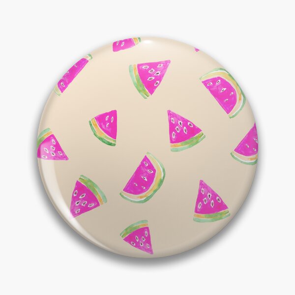 Item preview, Watercolor Watermelon Slices in Pink &Green on Beige designed and sold by aneladesigns.