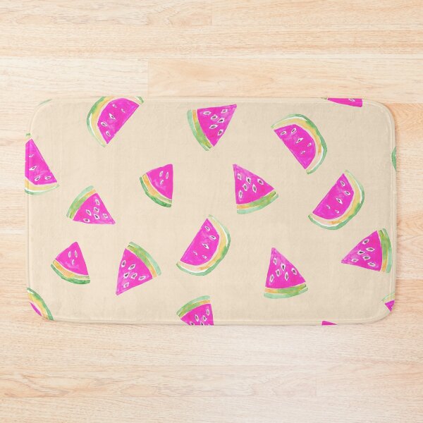 Item preview, Watercolor Watermelon Slices in Pink &Green on Beige designed and sold by aneladesigns.