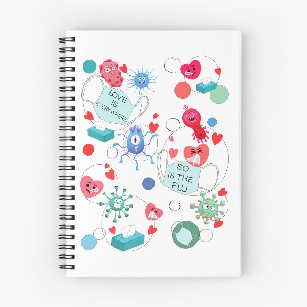 Item preview, Love Is Everywhere So Is The Flu – Funny Valentine Pattern designed and sold by Vibria Pattern Studio.