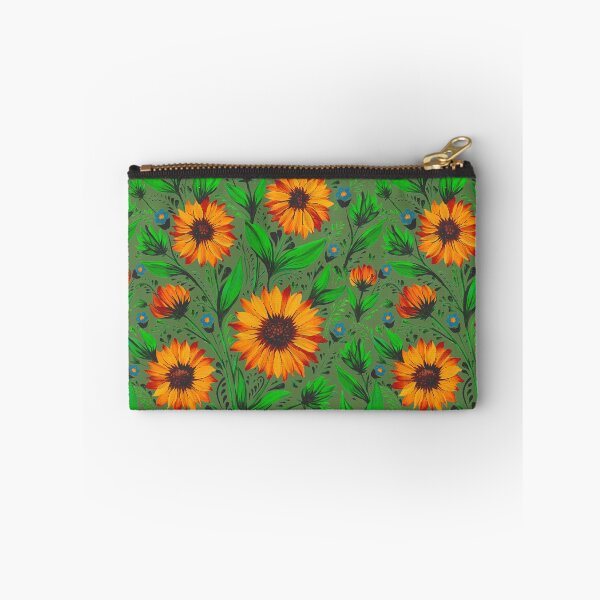 Item preview, Sunflowers pattern Moss green designed and sold by Zenclover.