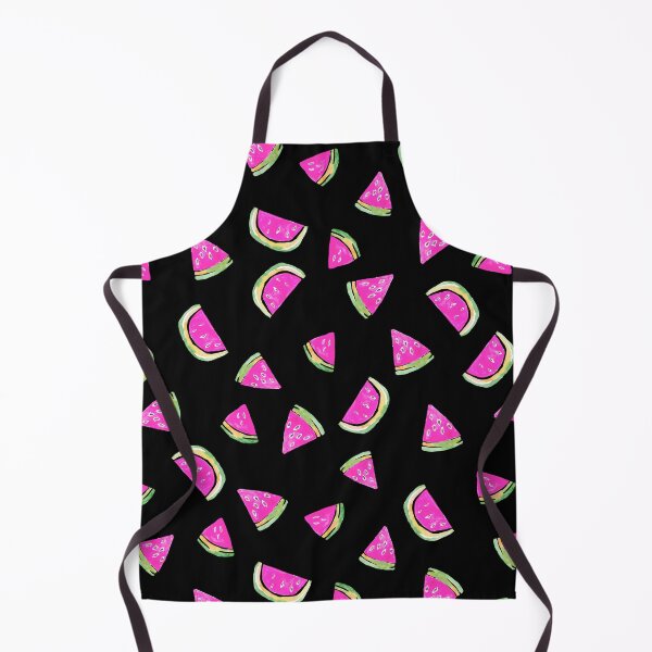 Item preview, Watercolor Watermelon Slices in Pink &Green on black designed and sold by aneladesigns.
