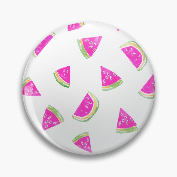 Item preview, Watercolor Watermelon Slices in Pink &Green on white designed and sold by aneladesigns.