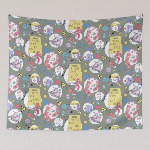 Item preview, Please Don’t Fall For Me Funny Valentine Socks Pattern designed and sold by Vibria Pattern Studio.